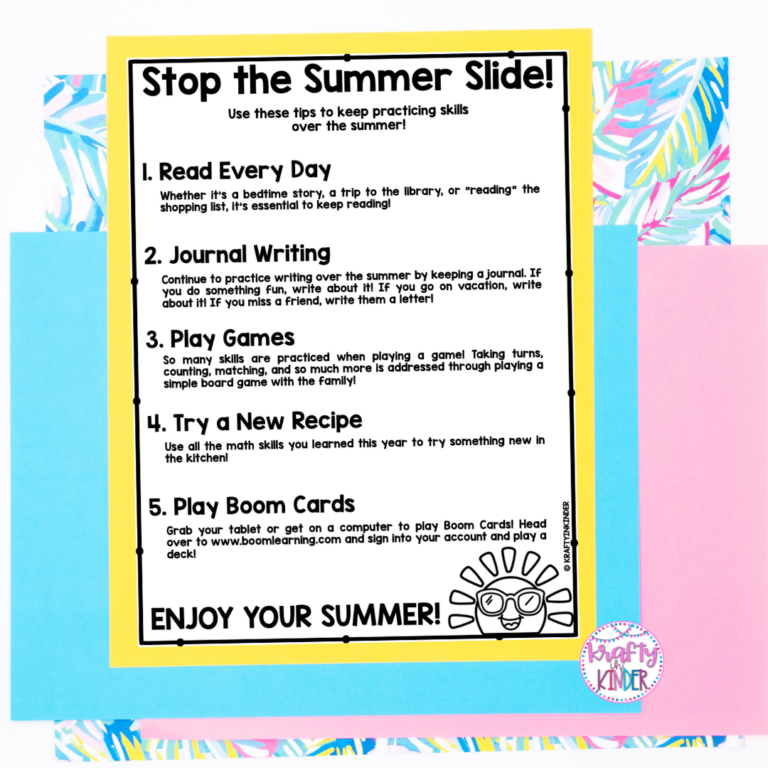 5 Fun Ways to Stop the Summer Slide - Krafty in Kinder