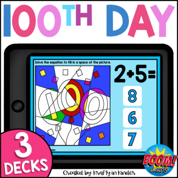 100th Day of School digital activities for Boom Learning