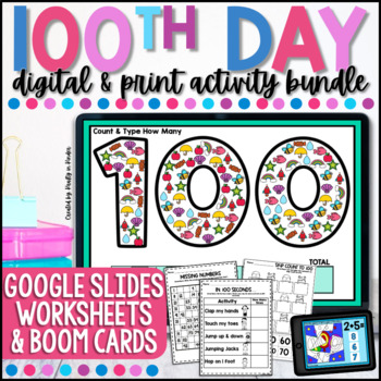 100th Day of School Activities Bundle filled with printable and digital activities 