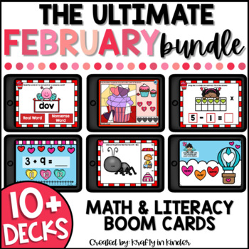 These Valentine's Day Boom cards are the perfect addition to your February lesson plans for math and language arts 