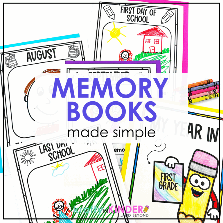 Memory books are a wonderful keepsake for your students and their families. Your students will love putting the books together.