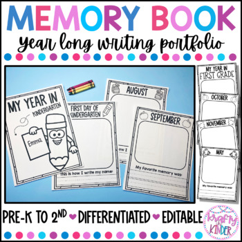 Printable pages for student memory books.