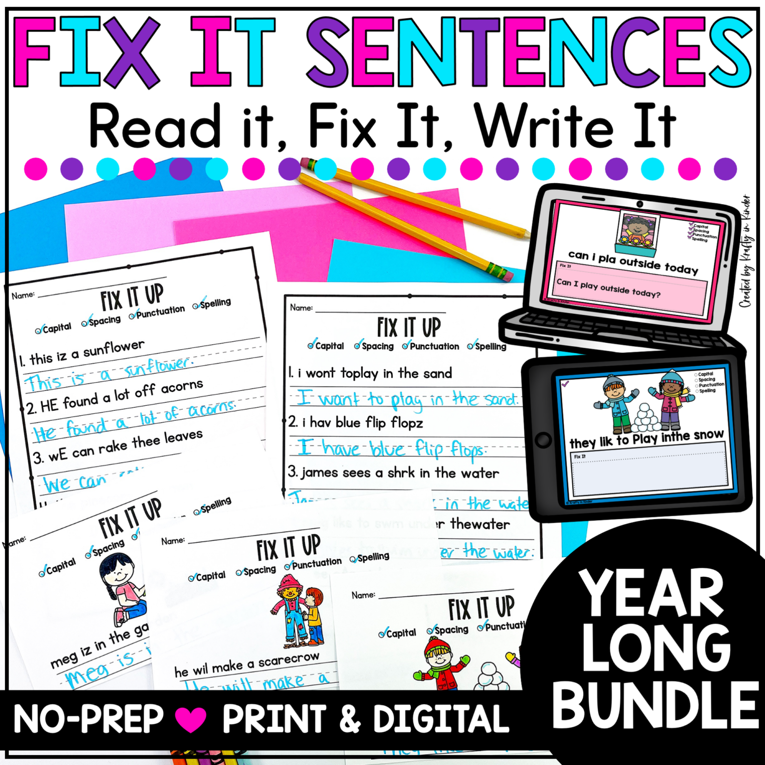 Fun Grammar Activities for the 1st Grade Classroom - Krafty in Kinder