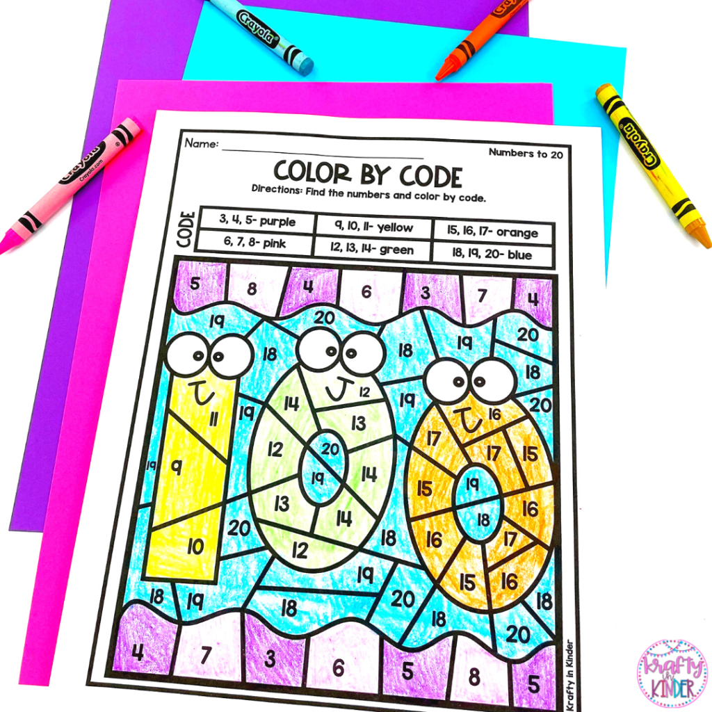 Get creative during your 100th day of school celebration with these color by code worksheets.