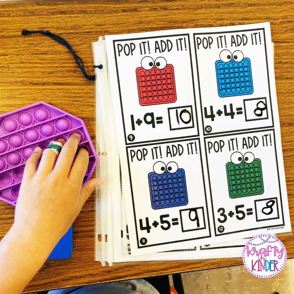 Pop Its make great math centers.