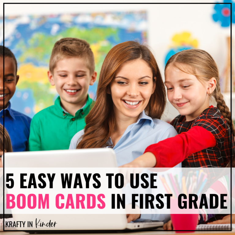 Check out 5 easy and creative ways to use Boom Cards in your First Grade Classroom. From morning work, to centers, to homework assignments, there are so many ways Boom Cards can be use effectively in your classroom to engage students.