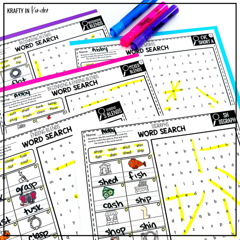 Best Spelling Games for Kindergarten and First Grade - Krafty in Kinder