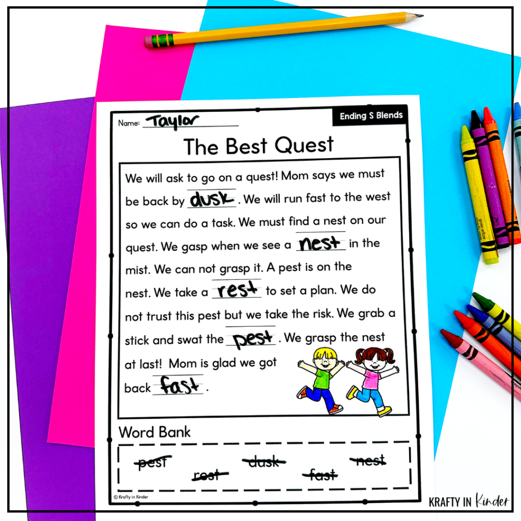 Cloze reading activities are a great way to improve student comprehension as they make sense of a familiar text. You can get this and more in my Controlled Text bundle!