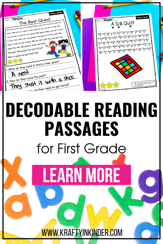 How I Use Decodable Reading Passages in my First Grade Clasroom