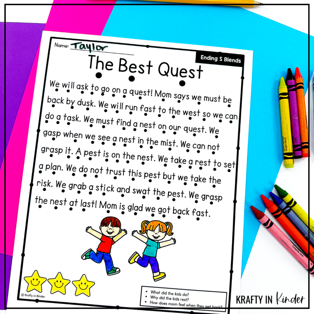 Using Decodable Reading Passages in First Grade is a great way to focus on phonics instruction, work on fluency, and improve reading comprehension!