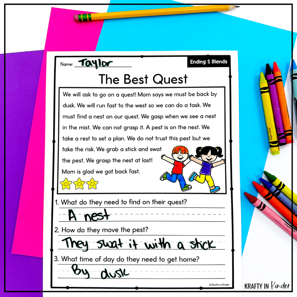 Using Decodable Reading Passages in First Grade is a great way to focus on phonics instruction, work on fluency, and improve reading comprehension!