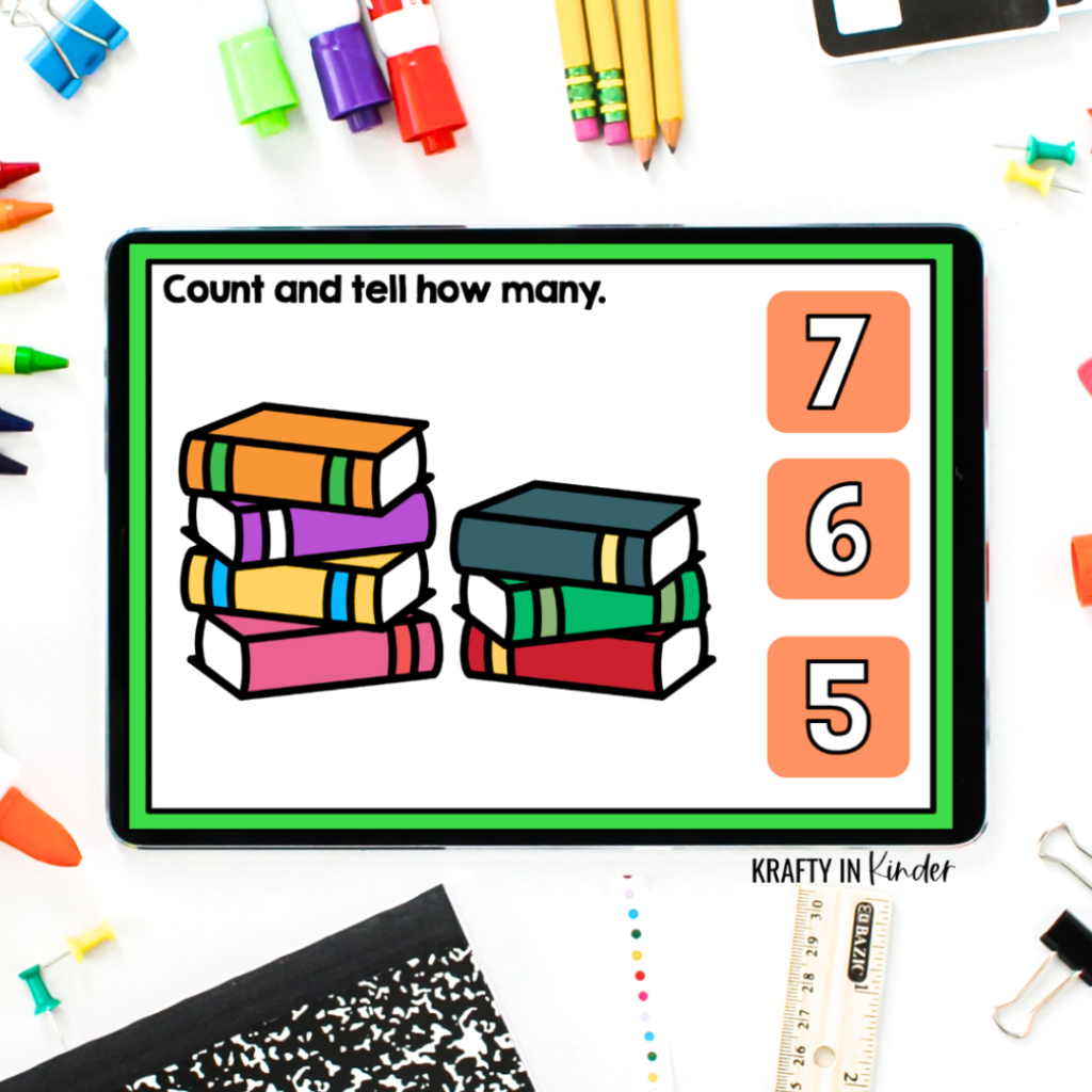 Counting to 20 boom cards are the perfect beginning of the year activity.