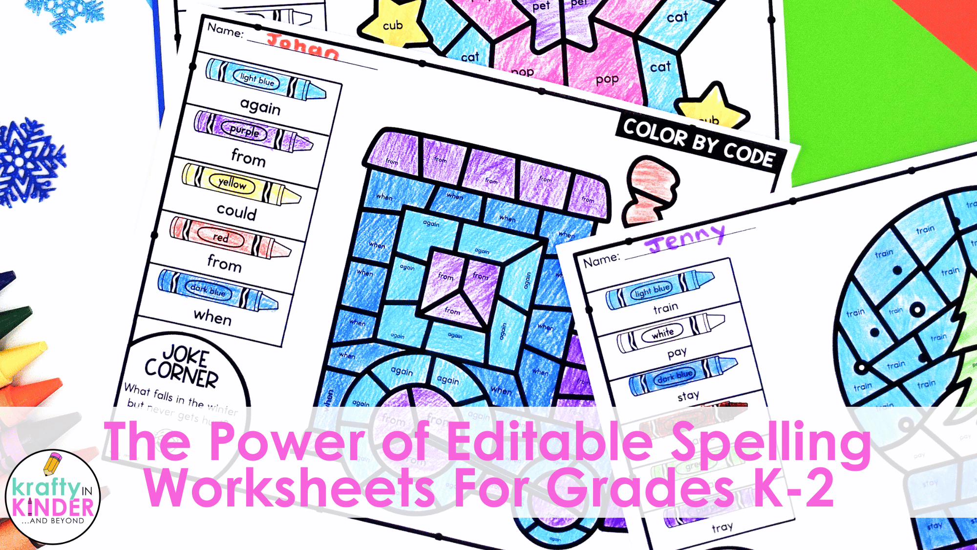 The Power of Editable Spelling Worksheets For Grades K-2 - Krafty in Kinder