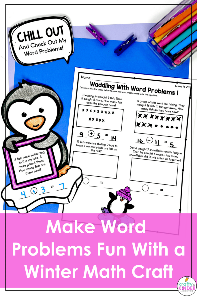 Make word problems fun with this winter math craft that your students are sure to love! Not only will students be able to practice their addition skills to 10 and to 20, but they will also be able to create an adorable penguin craft to go along with it using this activity.