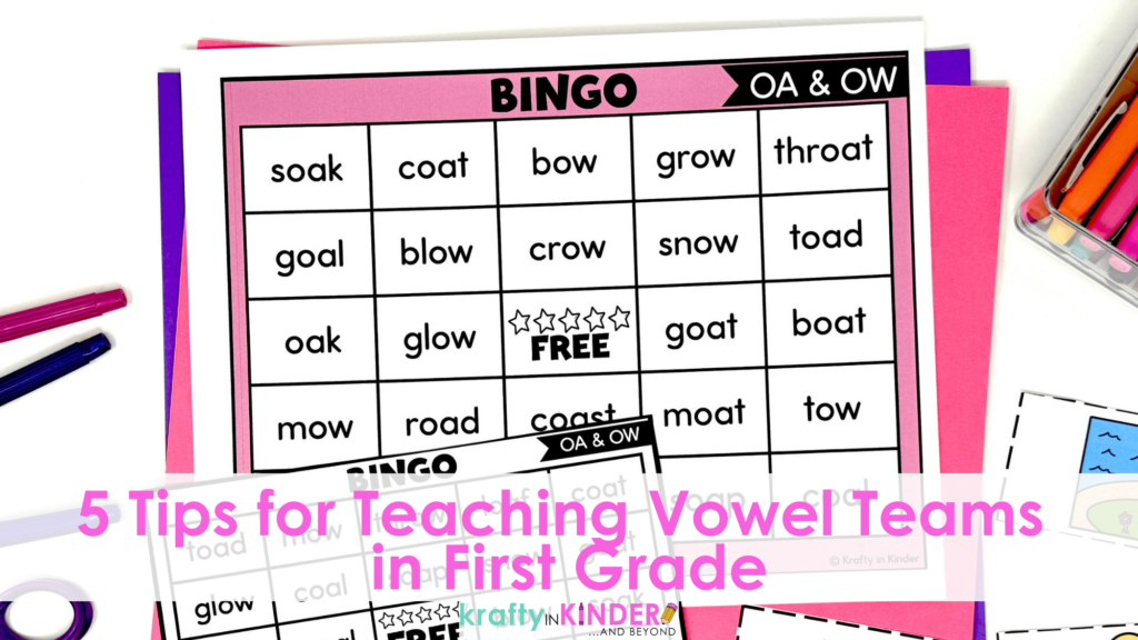 Teaching vowel teams is easy with these 5 tips for teaching this important phonics skill in first grade.