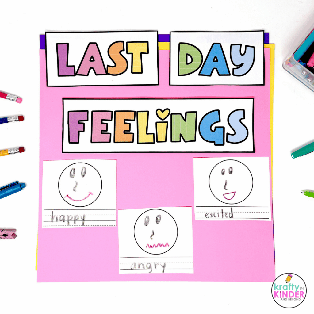 Students can share their last day feelings and add it to a graph.