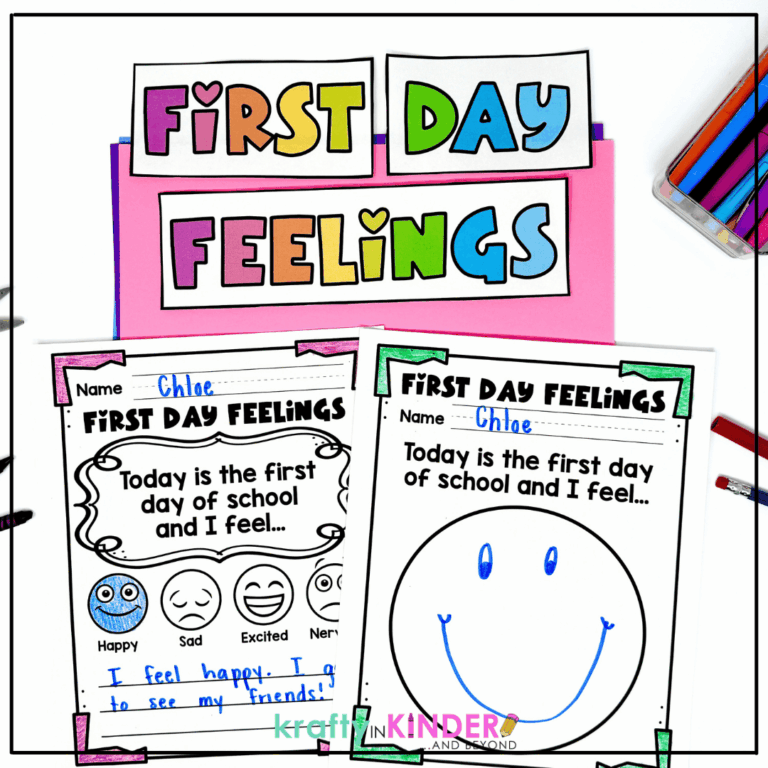 Looking for a great activity that you can use to kick off the school year on a positive note? These first day feelings activities will help students to share their feelings and concerns so you can start building your classroom community.