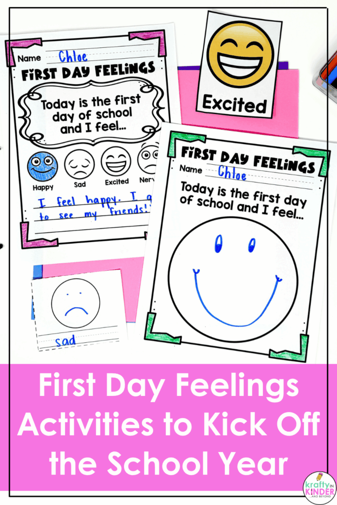 Looking for a great activity that you can use to kick off the school year on a positive note? These first day feelings activities will help students to share their feelings and concerns so you can start building your classroom community.