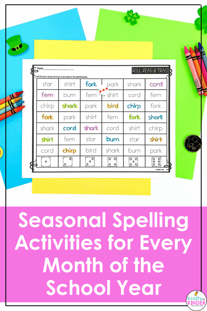 Make spelling fun all year long with these seasonal spelling activities! Perfect for elementary classrooms, this engaging resource includes themed spelling practice for every month of the school year. Teachers love how easy it is to add festive, no-prep spelling fun to their literacy centers or homework!
