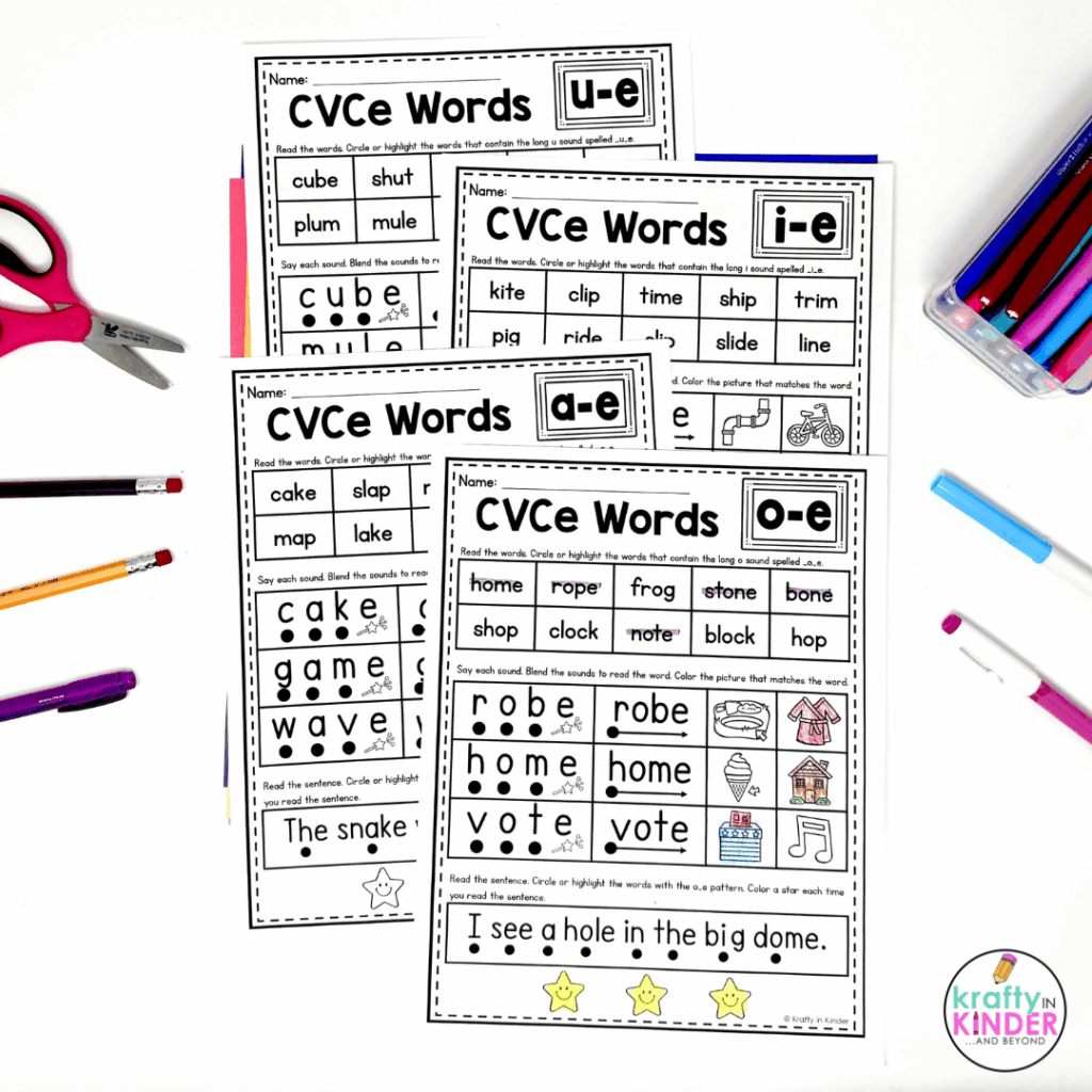 These low-prep worksheets are a great way to fit in some phonics practice.