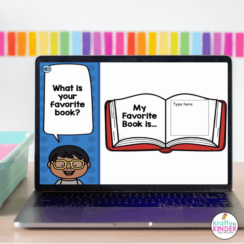 This image highlights digital reading activities that can be assigned in Google Classroom or completed on an interactive whiteboard.