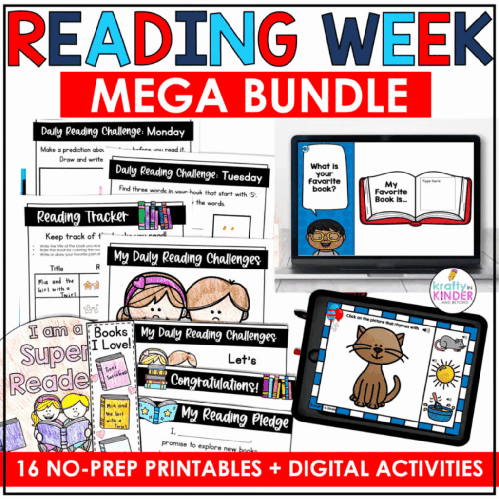 Be sure to grab this reading week mega bundle to take all of the stress out of planning for Read Across America Week.