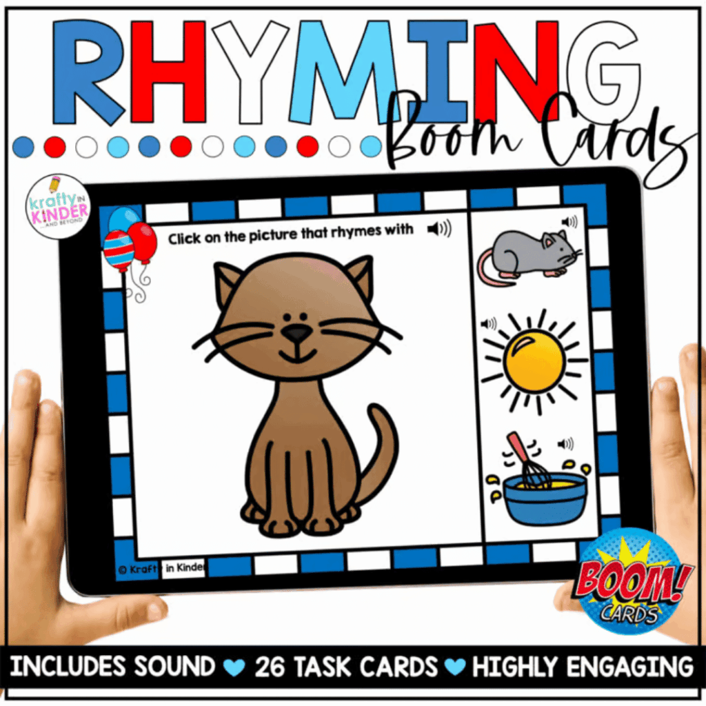 These rhyming Boom Cards make the perfect low-prep center activity for reading week.