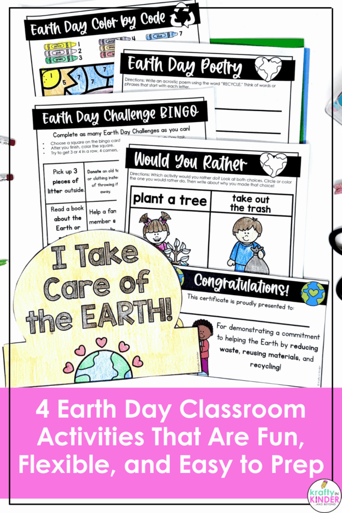Looking for simple ways to celebrate Earth Day in your K–2 classroom? These four fun, flexible activities are easy to prep and meaningful for young learners. Help students explore recycling, caring for the Earth, and small ways they can make a difference—all with engaging, low-prep ideas that fit perfectly into your busy schedule.