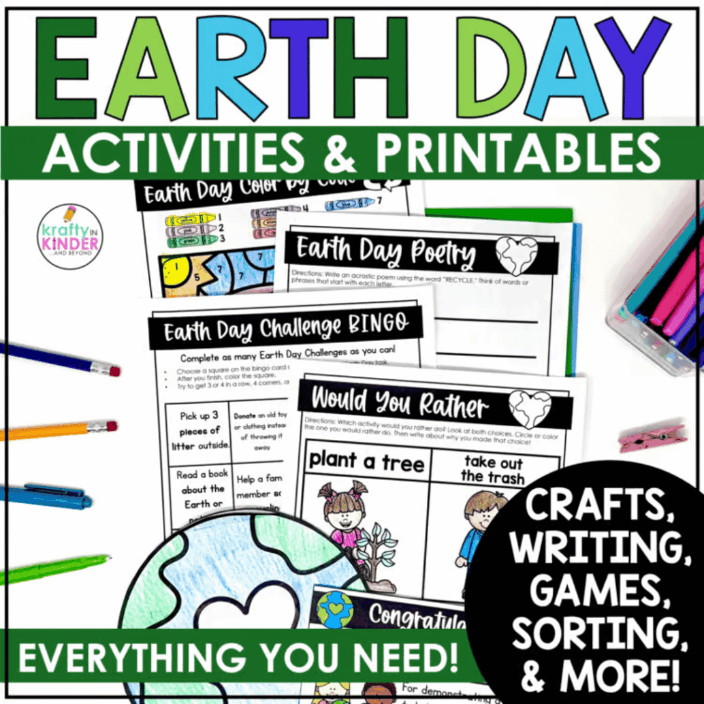 These earth day activities and printable are the perfect addition to your April plans.
