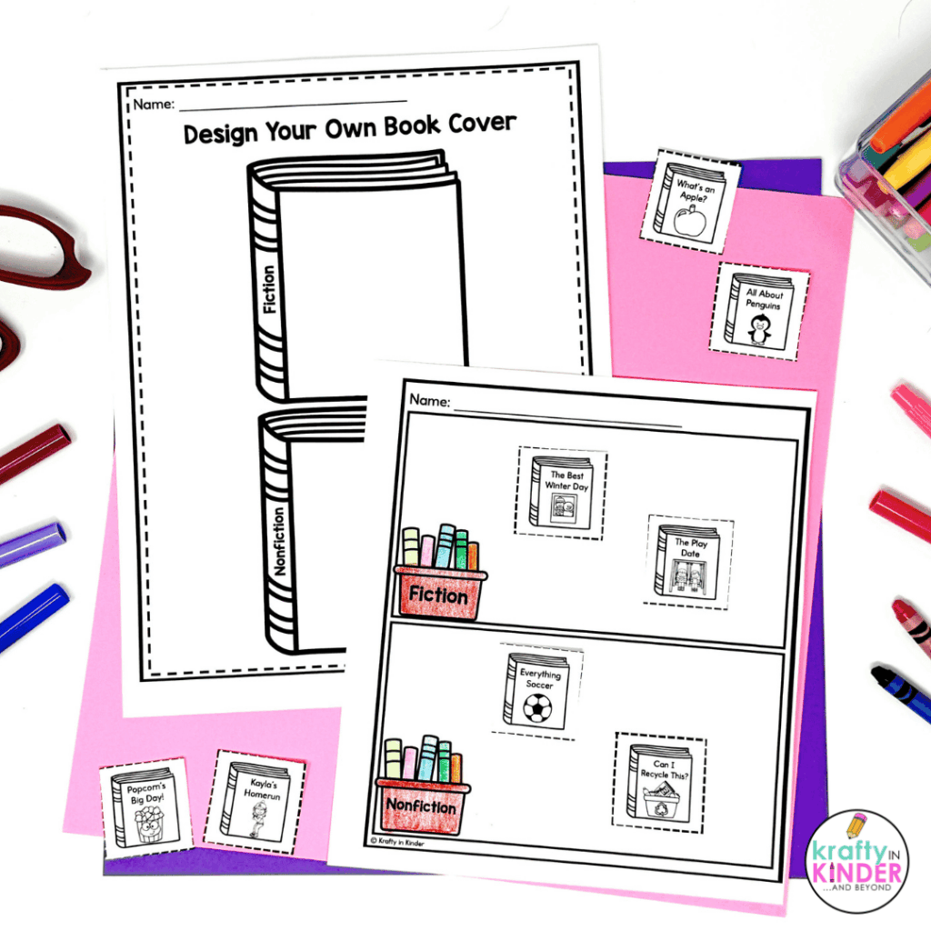 Hands-on sorting activities help students grasp types of texts.