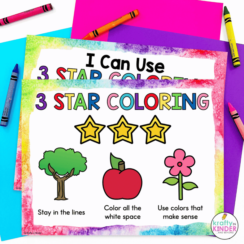 Use visual anchor charts like the ones shown when setting expectations.