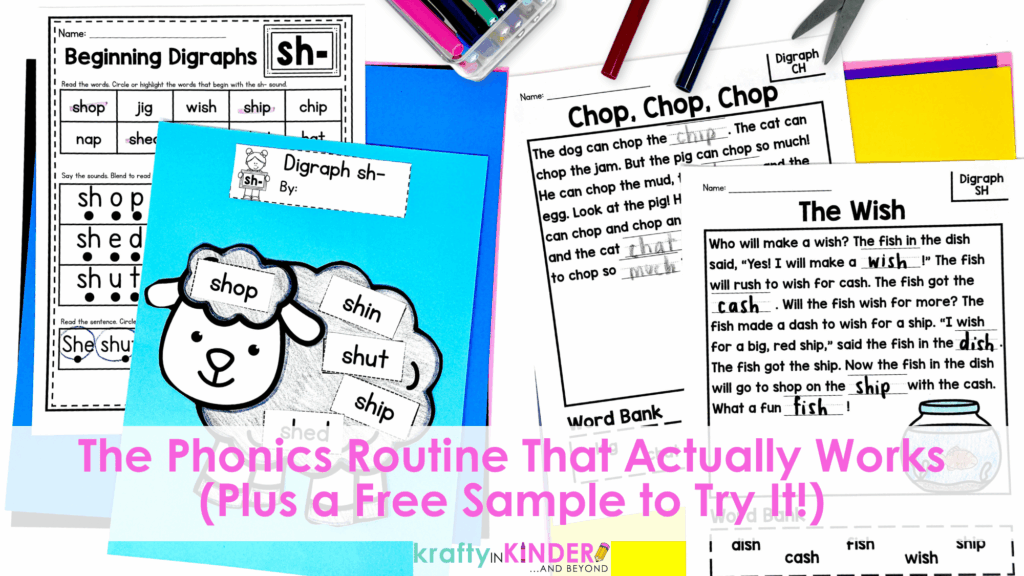 Grab a free sample so you can try out this phonics routine that actually works!