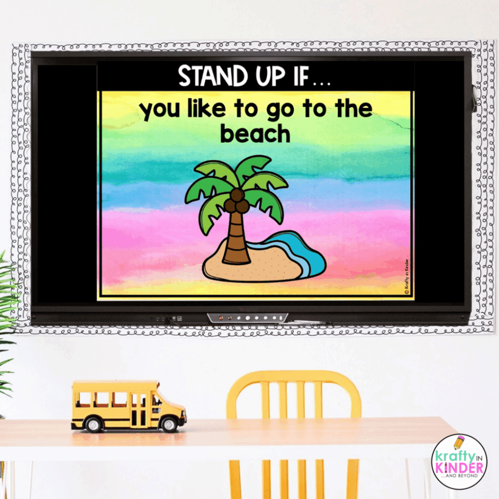 These no prep first day of school icebreaker games can be displayed on interactive boards.