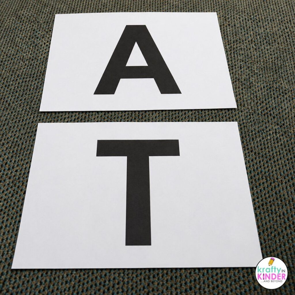 Name hopscotch is a fun way to get students up and moving while practicing their names.