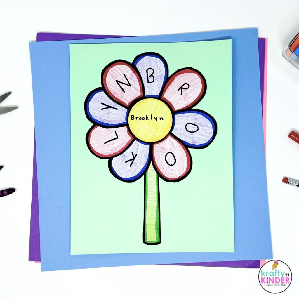 Students can create a name flower craft as part of your Chrysanthemum activities.