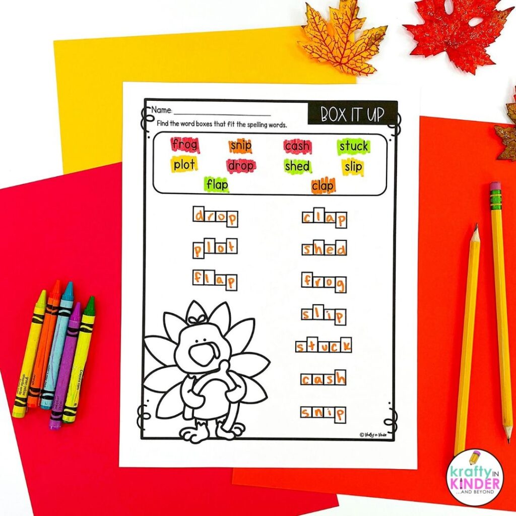 Introduce words and use simple practice pages at the beginning of your week.