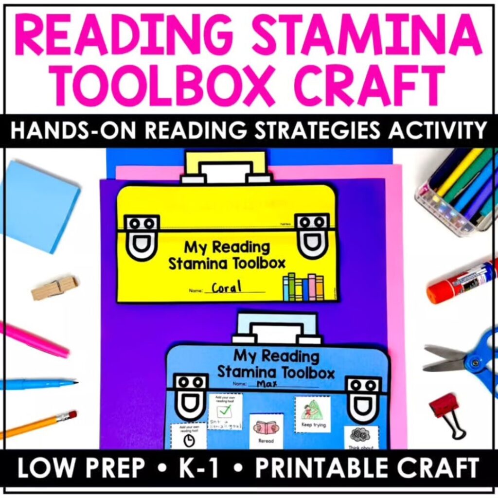 You can find this toolbox craft in my TPT store to help your students build reading stamina.