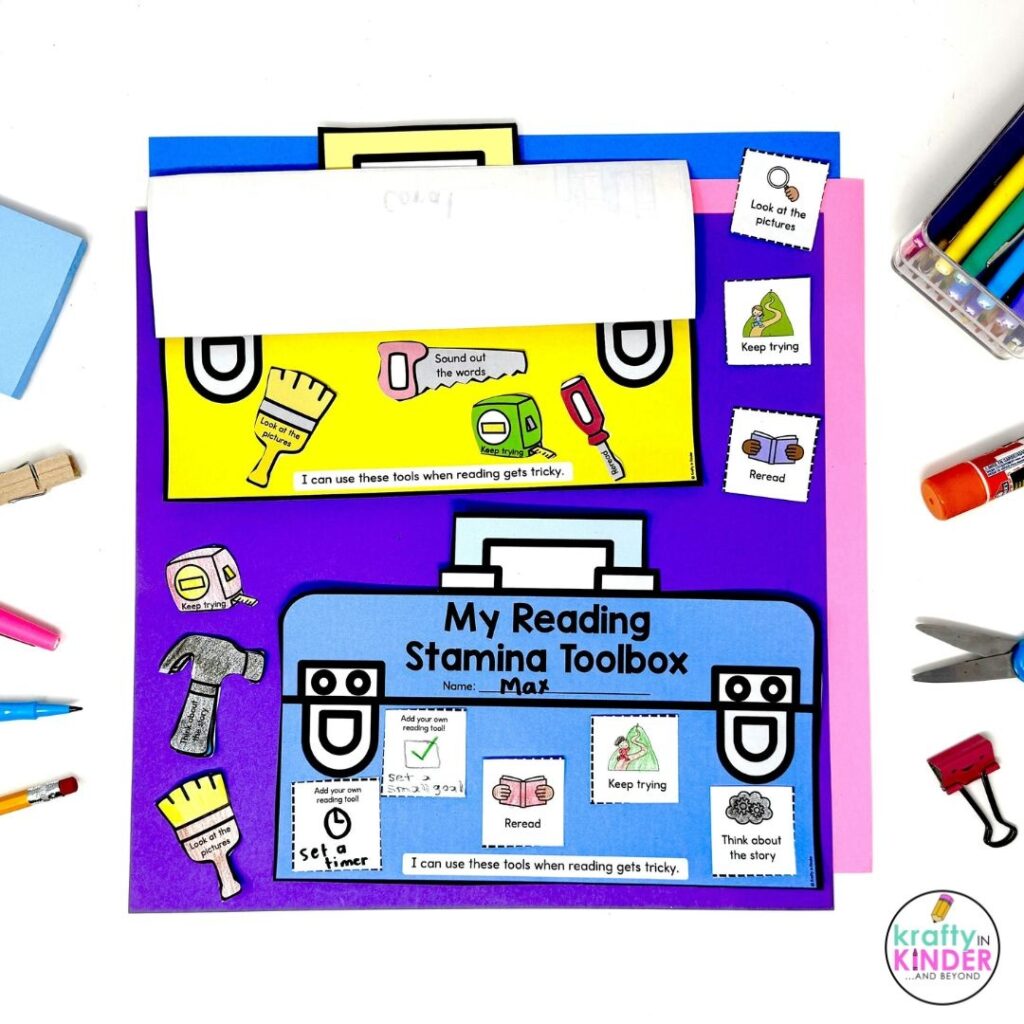 The toolbox craft is a fun way for students to remember their reading stamina strategies.