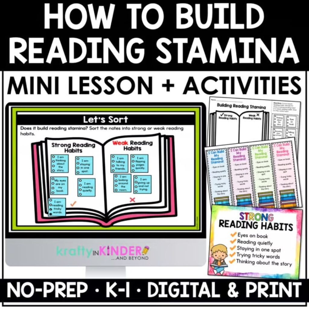 Students can learn how to build reading stamina using the lessons and activities in this resource.